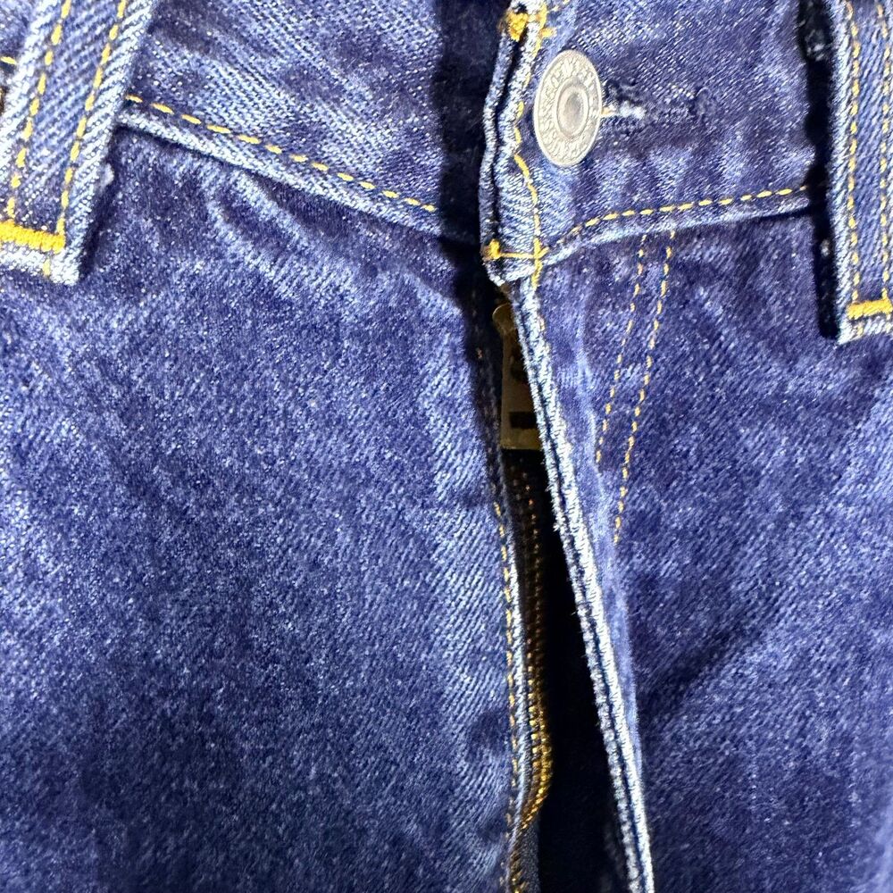 Levis 505 Men's Jeans 36x30(34x28) Regular Fit Straight Leg Dark Wash Blue Denim - Picture 7 of 14